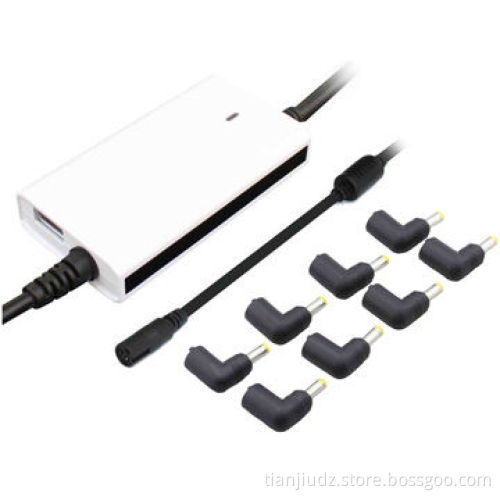 Real E-mark/FCC-approved 90W Universal In-car Laptop Charger with USB 5V/2A